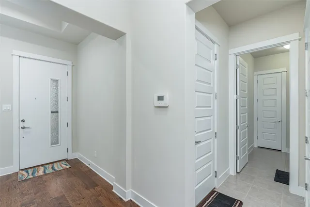 an empty room with closet