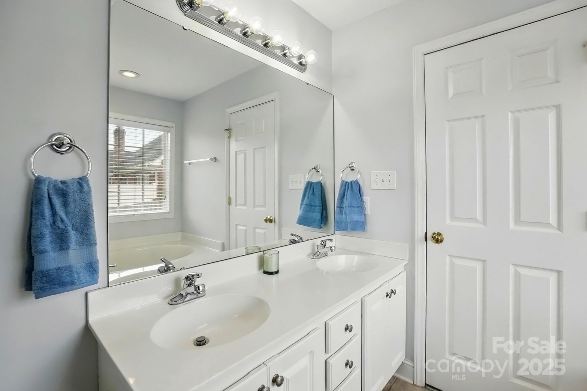 3327 Flagler Circle Midland, NC 28107 - Photo 24 of 45 a bathroom with double vanity sink and a mirror