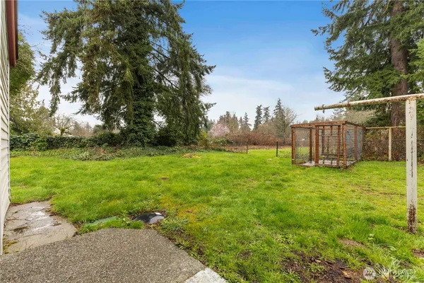 a view of yard with green space