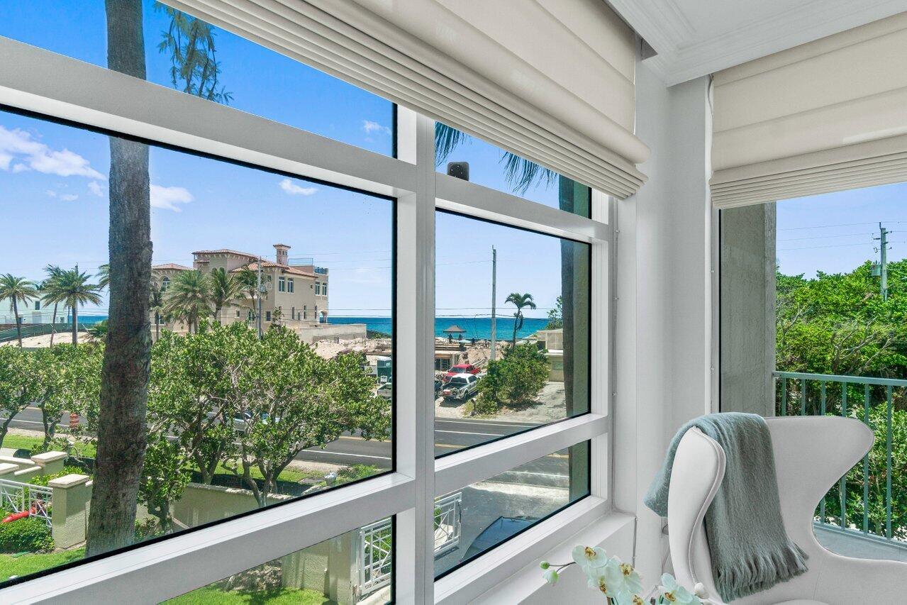 3740 South Ocean Boulevard, Unit 201 Highland Beach, FL 33487 - Photo 20 of 62 a view of balcony with furniture