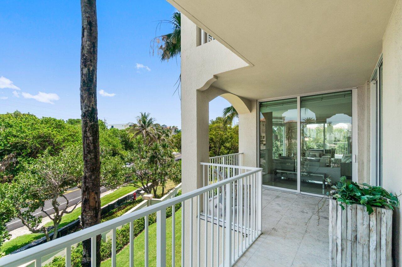 3740 South Ocean Boulevard, Unit 201 Highland Beach, FL 33487 - Photo 28 of 62 a view of a balcony