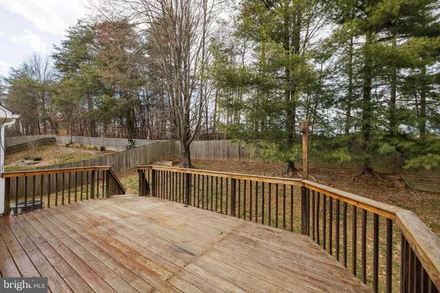 a view of a wooden deck