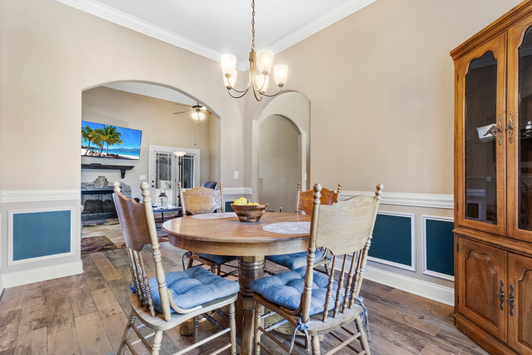 4268 Sango Road Clarksville, TN 37043 - Photo 10 of 32 a view of a dining room with furniture and a chandelier