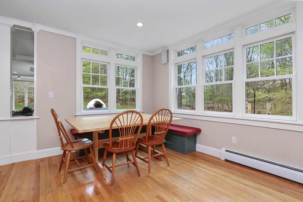 10 Woodside Road Topsfield, MA 01983 - Photo 6 of 30 a view of a dining room with furniture window and outside view