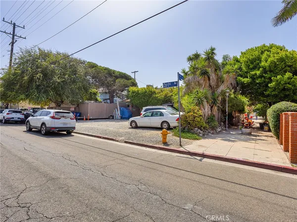 a car parked on the side of a street