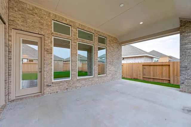 a view of porch with a backyard
