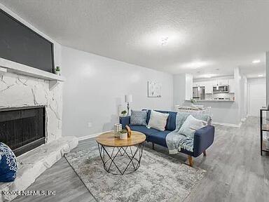 3270 Ricky Drive, Unit 1501 Jacksonville, FL 32223 - Photo 2 of 22 a living room with furniture a fireplace and a flat screen tv