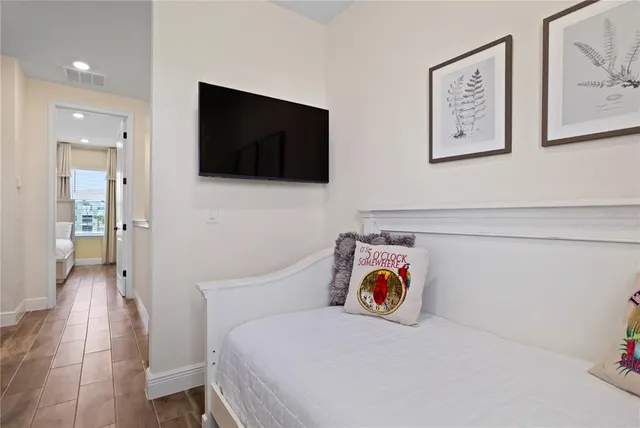 a view of a patio with a yard