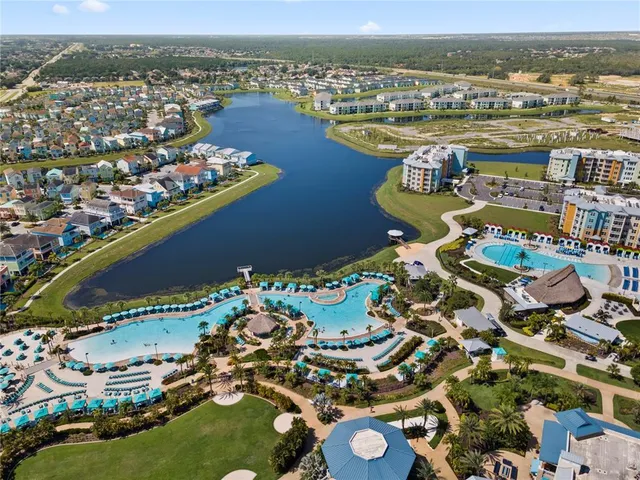 an aerial view of a city