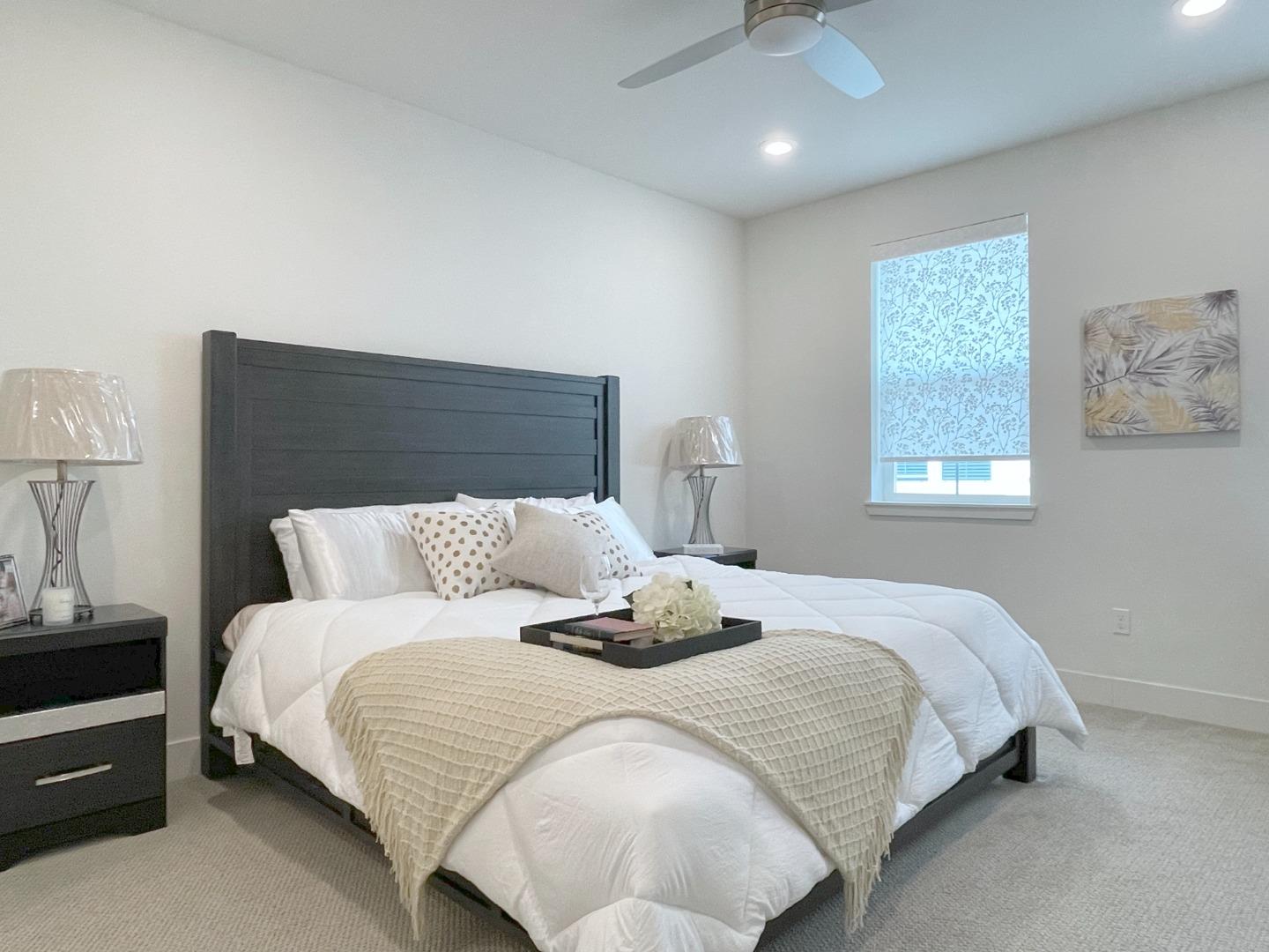 716 Amalfi Loop Milpitas, CA 95035 - Photo 13 of 28 a bedroom with a bed and a night stand