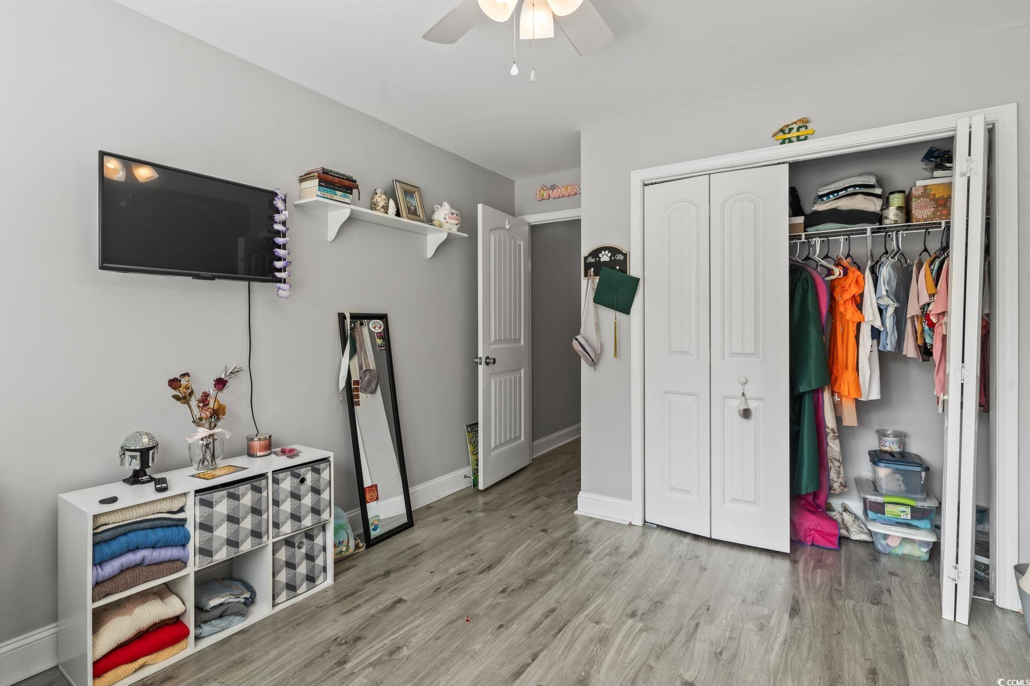 3630 Wayside Road Conway, SC 29527 - Photo 3 of 36 Bedroom with ceiling fan, a closet, and light hard