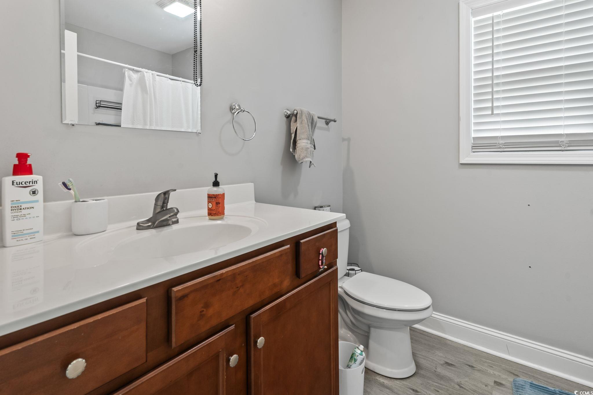 3630 Wayside Road Conway, SC 29527 - Photo 4 of 36 Bathroom featuring vanity, wood-type flooring, and