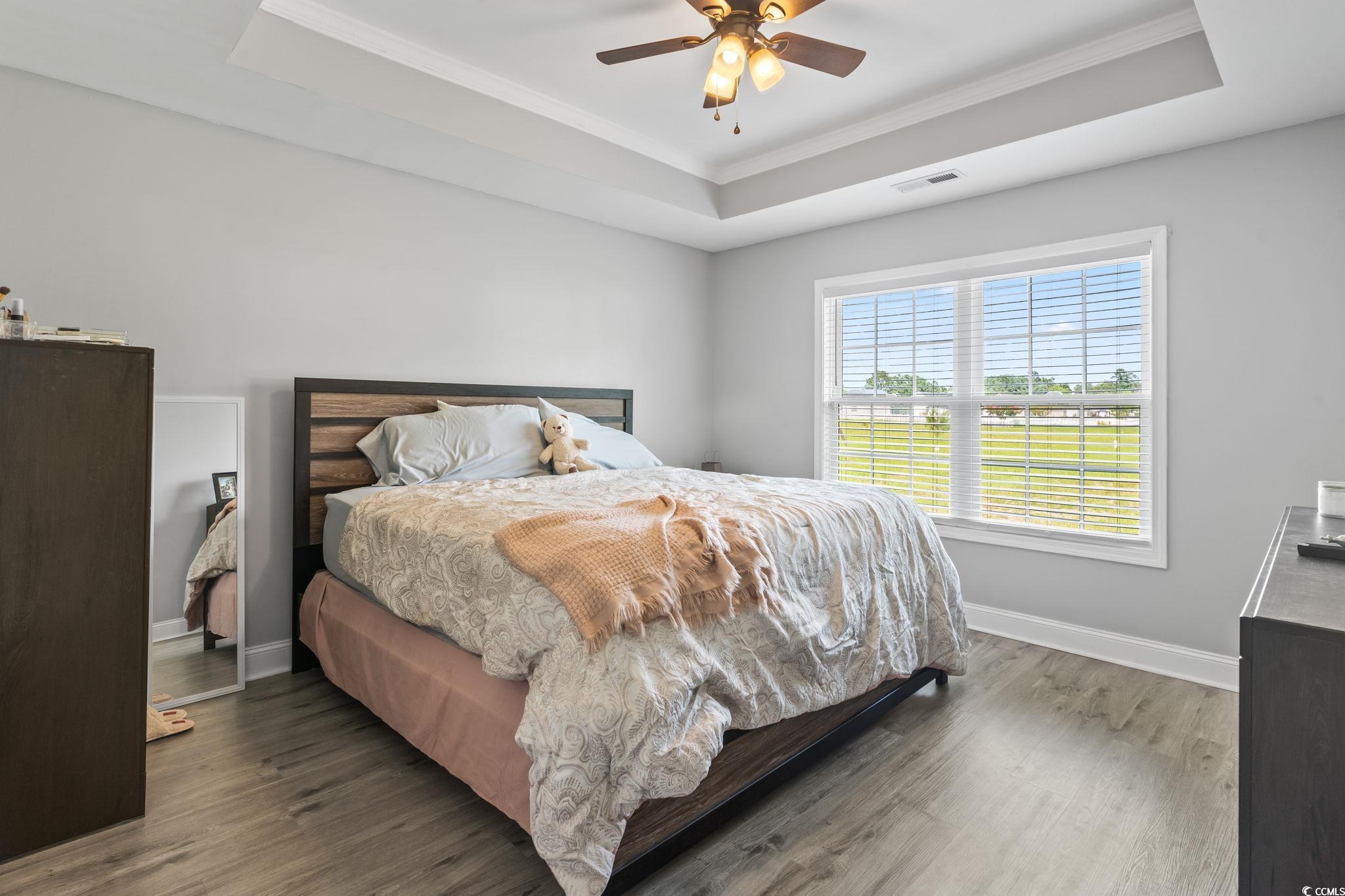 3630 Wayside Road Conway, SC 29527 - Photo 8 of 36 Bedroom featuring wood-type flooring, ceiling fan,