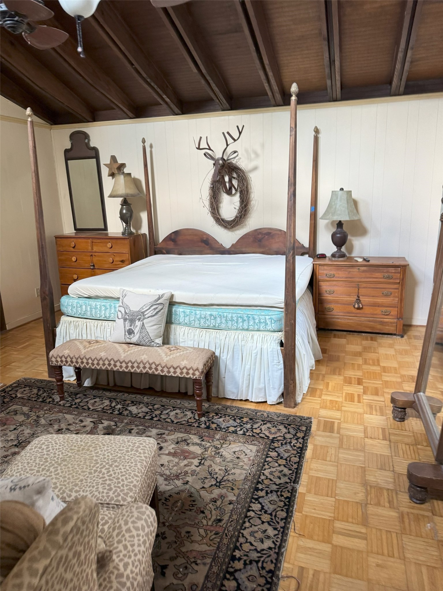 5208 Mensik Road Schulenburg, TX 78956 - Photo 3 of 4 a bedroom with a bed and a mirror