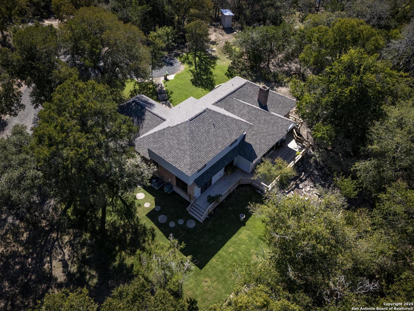 127 Siebeneicher Road Boerne, TX 78006 - Photo 47 of 50 an aerial view of a house with yard and outdoor seating