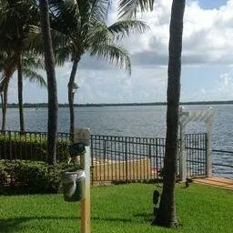 a patio with table and chairs