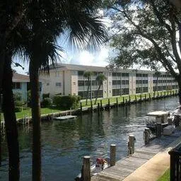 a view of swimming pool from a balcony