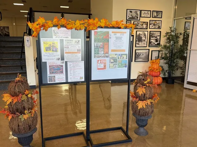 a room with lots of chairs and appliances