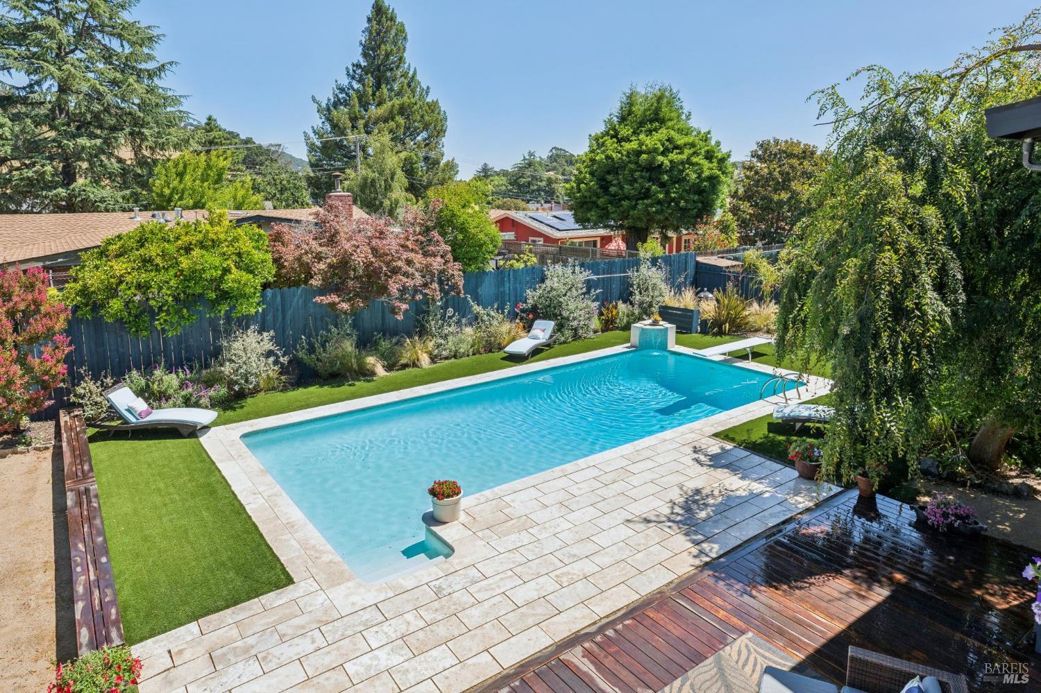 2100 Center Road Novato, CA 94947 - Photo 29 of 35 View of the pool from the upper deck