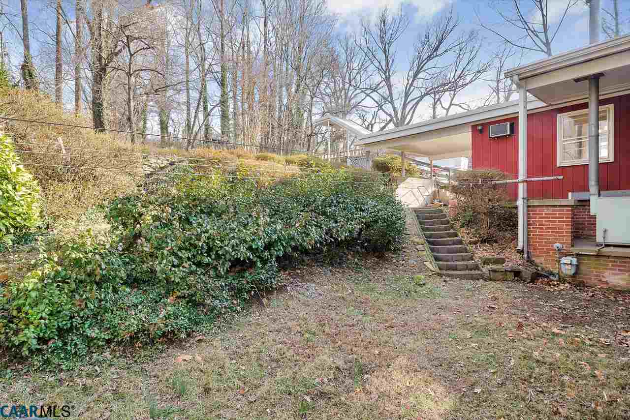 706 McIntire Road Charlottesville, VA 22902 - Photo 19 of 25 Mostly private backyard is landscaped and hardscaped for minimal upkeep.