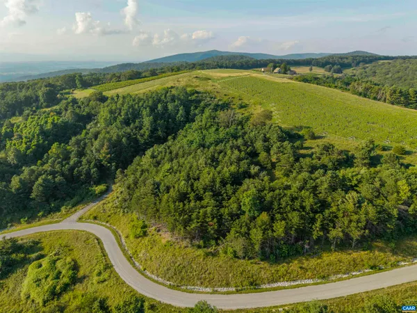 a view of a swimming pool with a yard