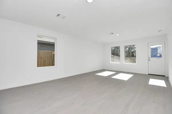 an empty room with a window