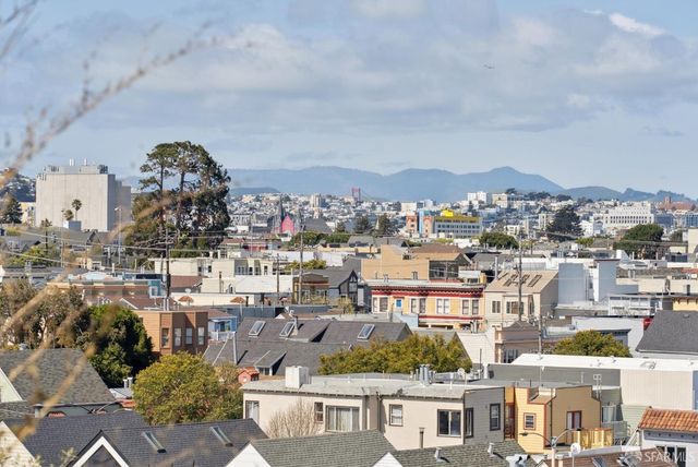 a view of a city from a balcony