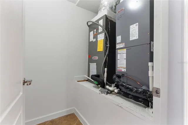 a view of an entryway with a garden