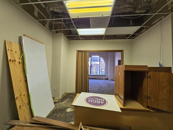 a view of storage and utility room