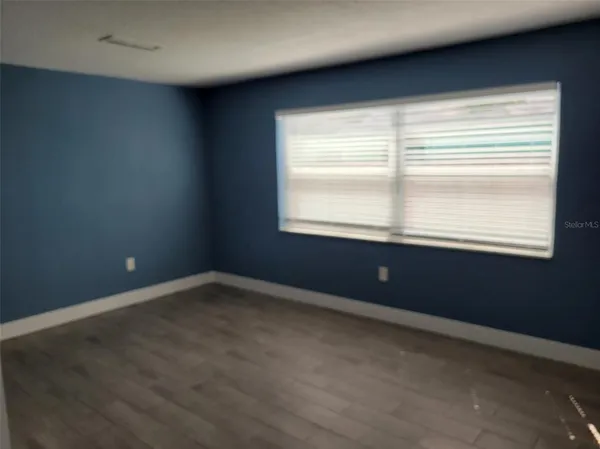 an empty room with a window