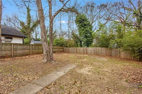 a backyard of a house
