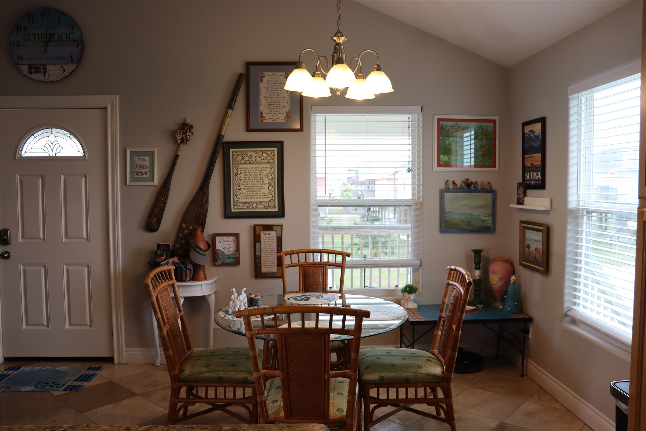 4123 Reeves Drive Galveston, TX 77554 - Photo 8 of 28 a view of a dining room with furniture window and wooden floor