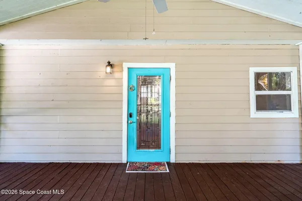 a view of front door of house