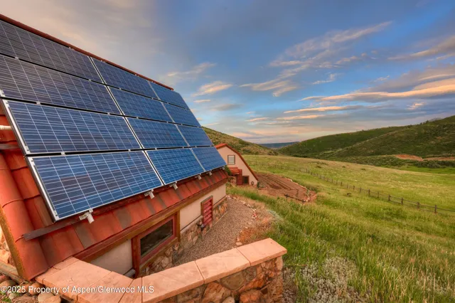 a building outdoor space with patio furniture