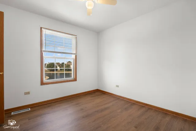 a view of a room with a garage