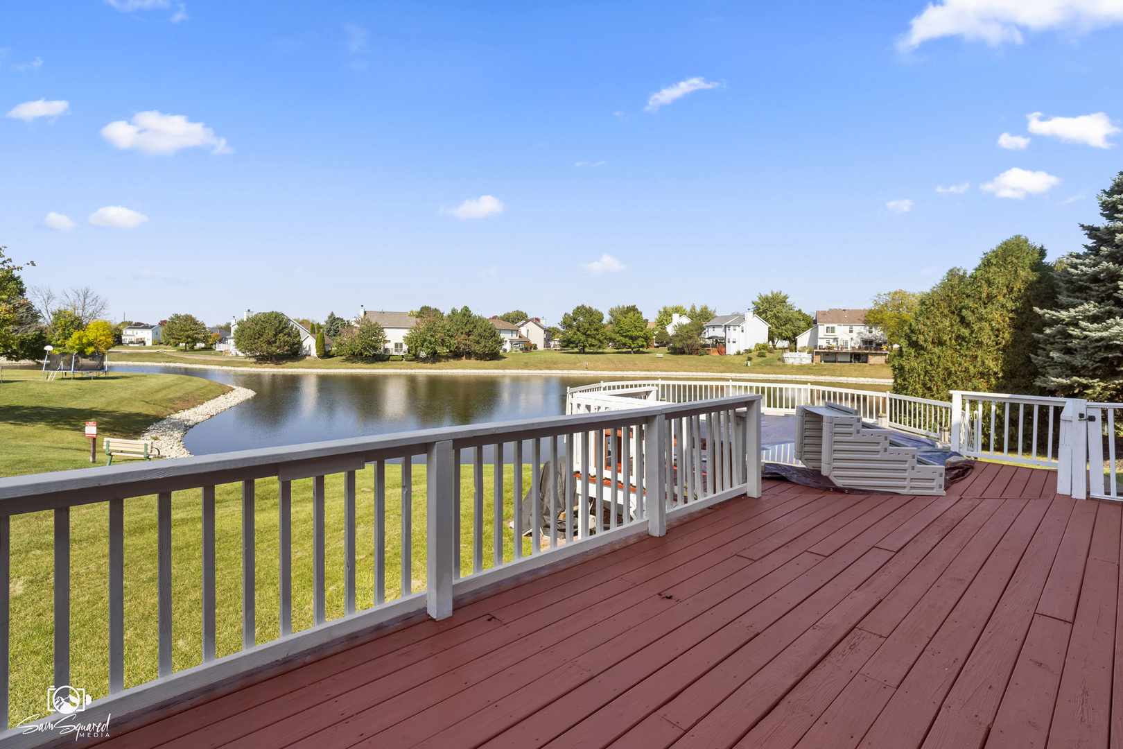 3209 Sunset Court Crest Hill, IL 60403 - Photo 7 of 38 a view of balcony with wooden floor and fence