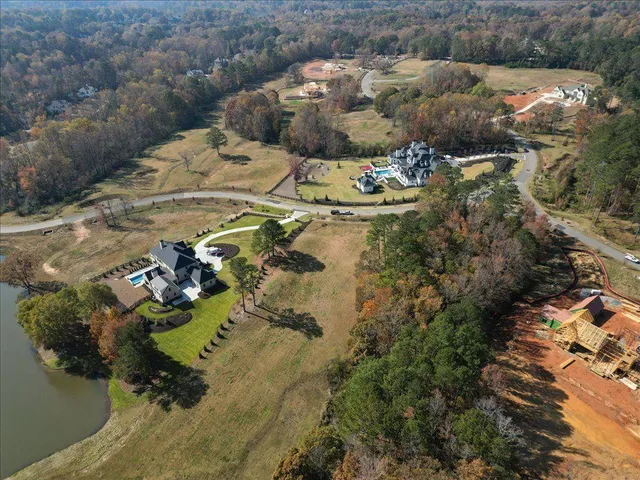 a view of lake from a house