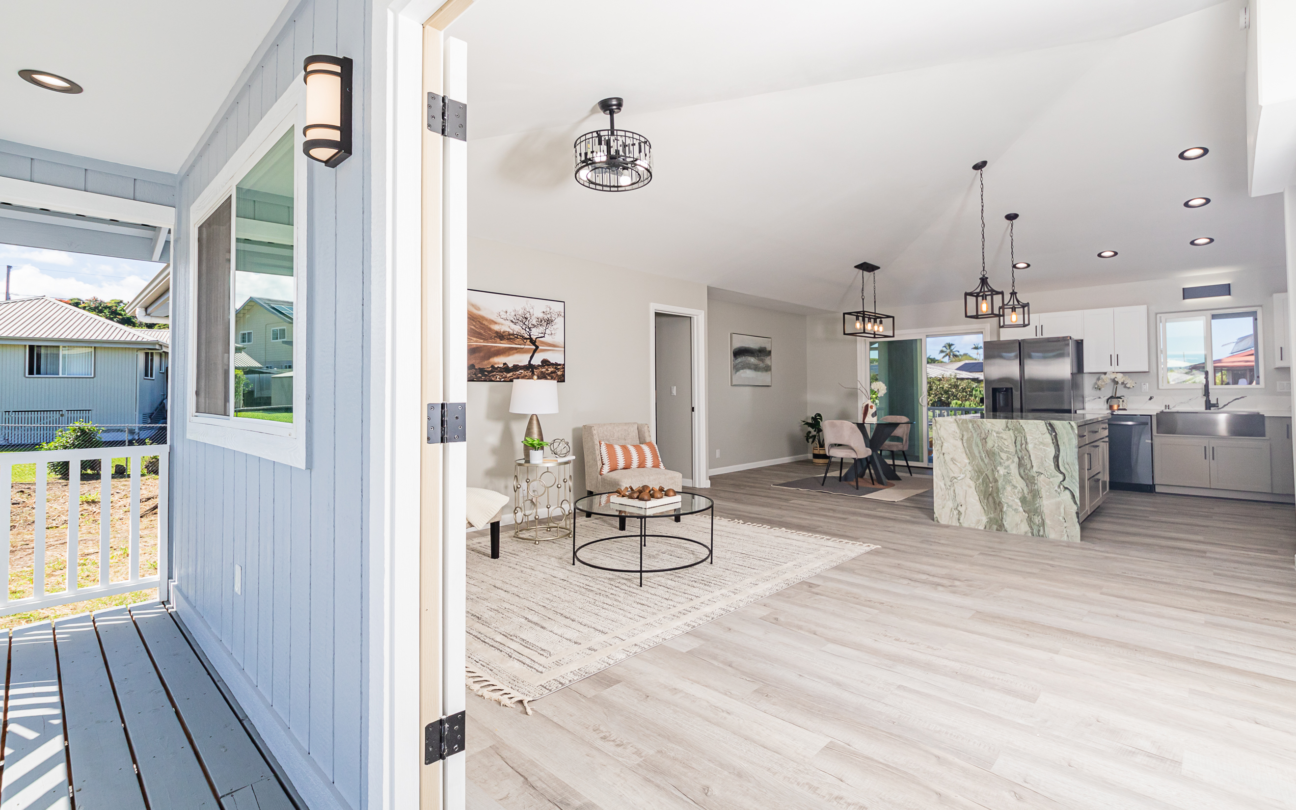 508 Ekela Street Hilo, HI 96720 - Photo 6 of 30 a living room with furniture and kitchen view