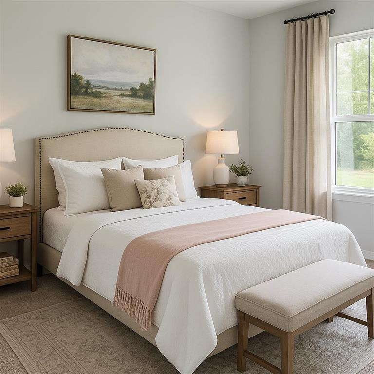 196 Sage Street Commerce, GA 30529 - Photo 12 of 15 a bedroom with a bed and a painting on the wall