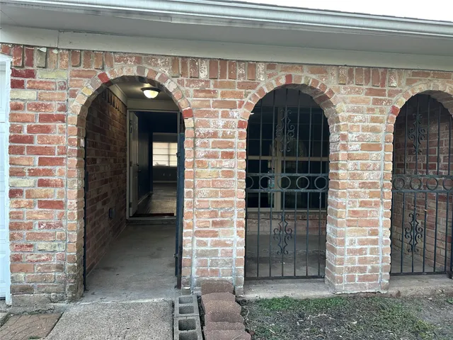 a front view of a house with a entrance