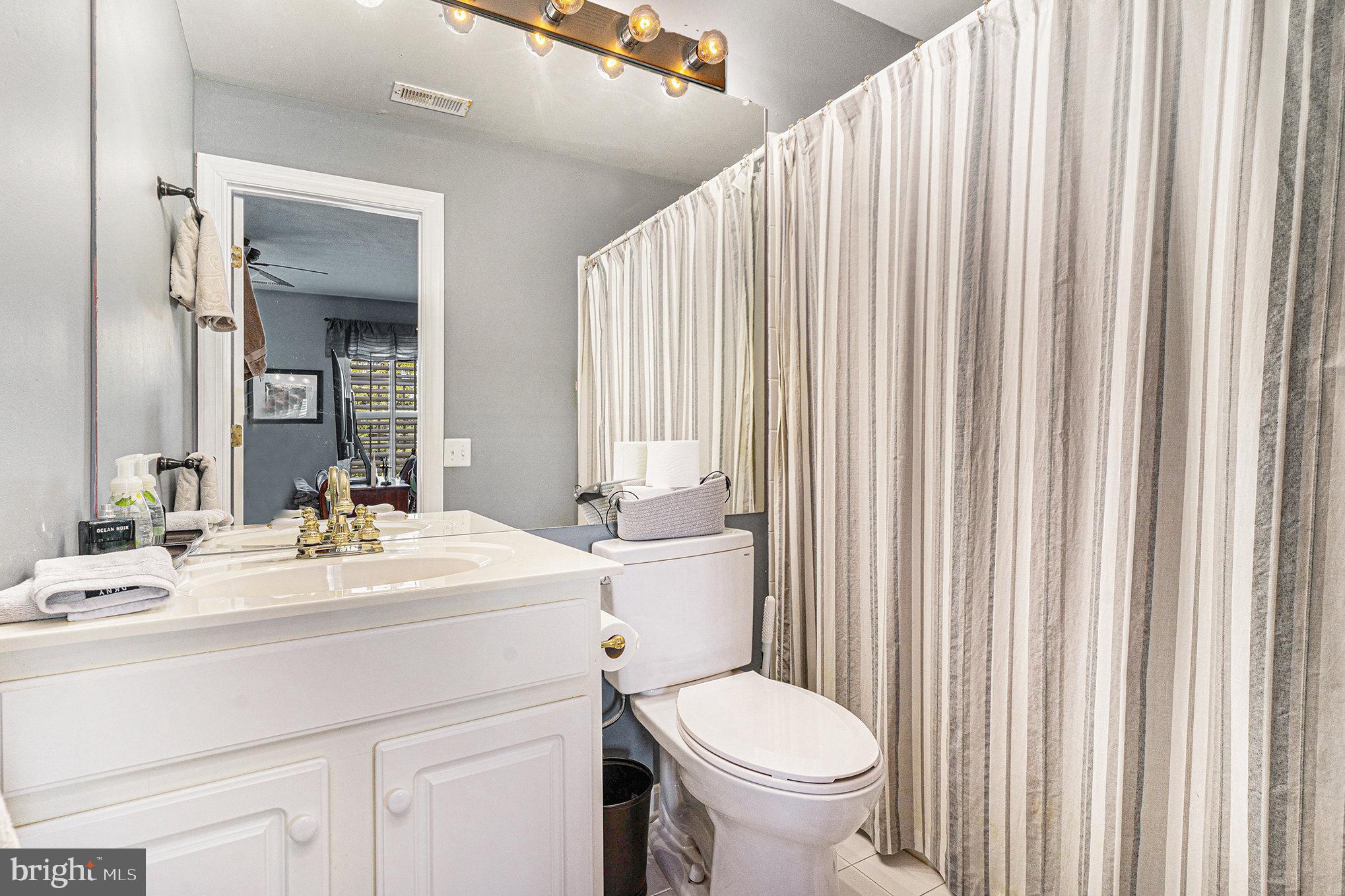 1250 Appalachian Road Ambler, PA 19002 - Photo 27 of 58 a bathroom with a sink a toilet and shower curtain