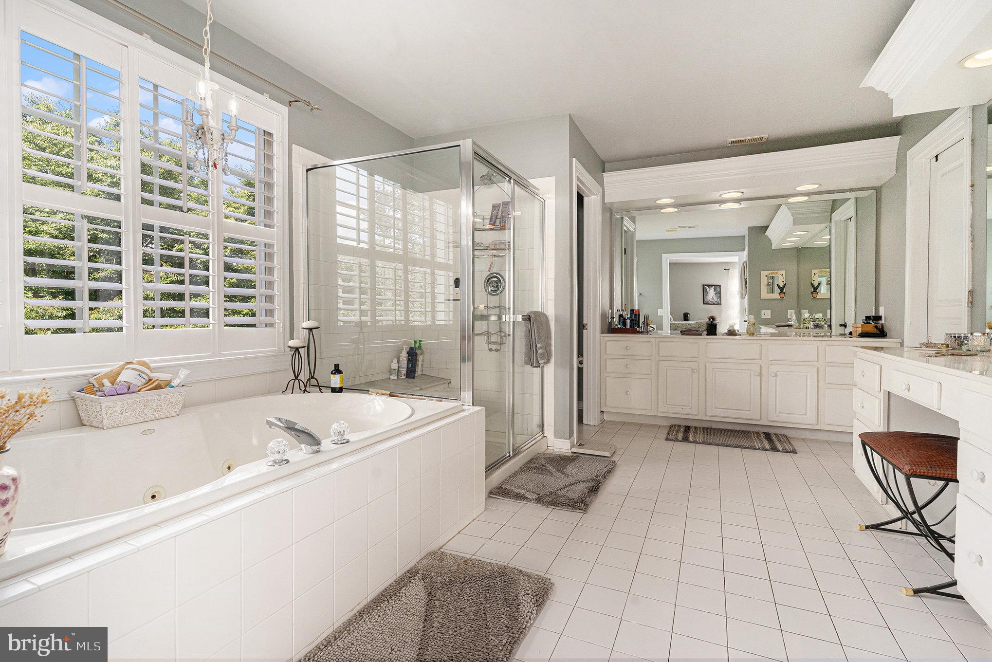 1250 Appalachian Road Ambler, PA 19002 - Photo 38 of 58 a spacious bathroom with a tub sink shower and mirror