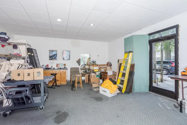 a view of a room with furniture