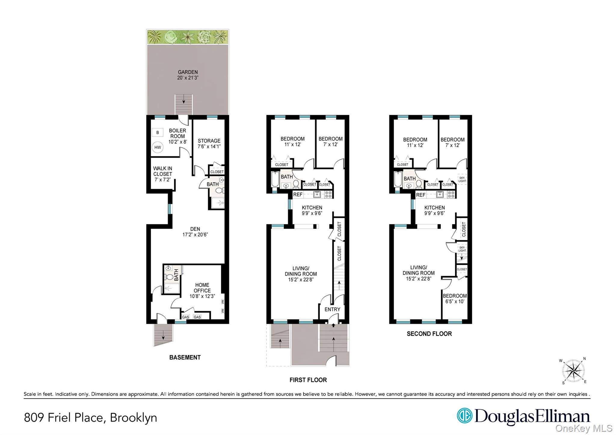 809 Friel Place Brooklyn, NY 11218 - Photo 19 of 19 a black and white photo of a floor plan
