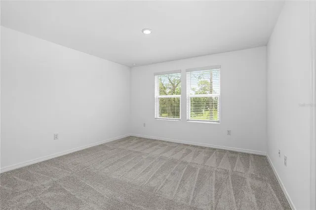 an empty room with a window