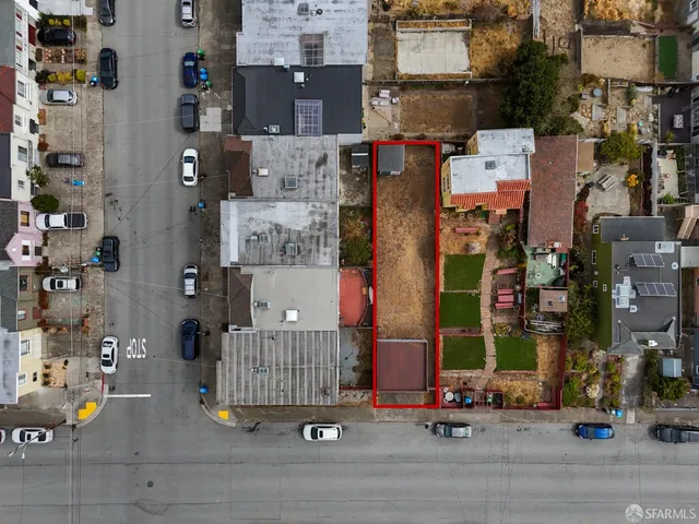 an aerial view of waterside residential houses