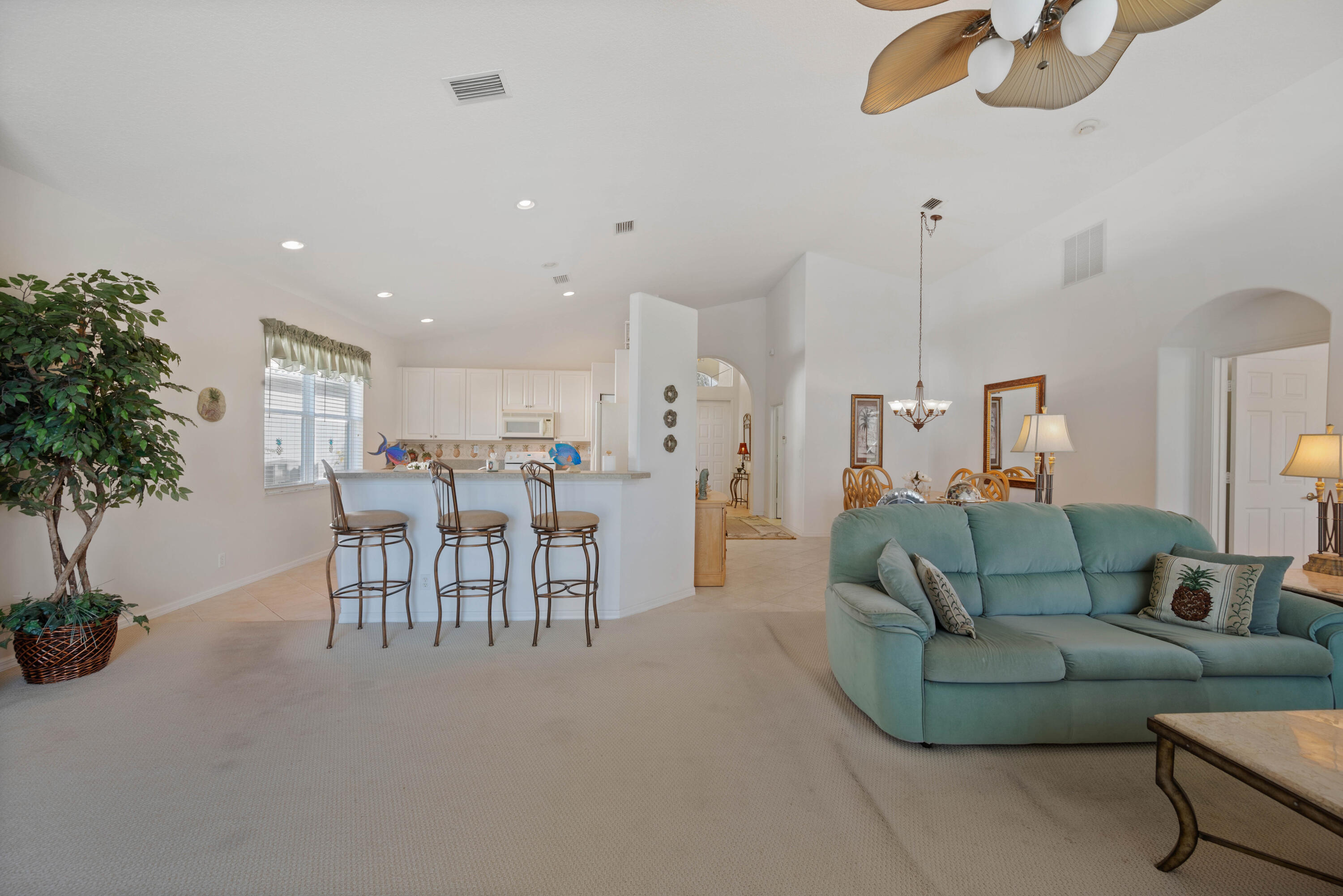 2096 Northwest Marsh Rabbit Lane Jensen Beach, FL 34957 - Photo 23 of 38 a living room with furniture and a potted plant
