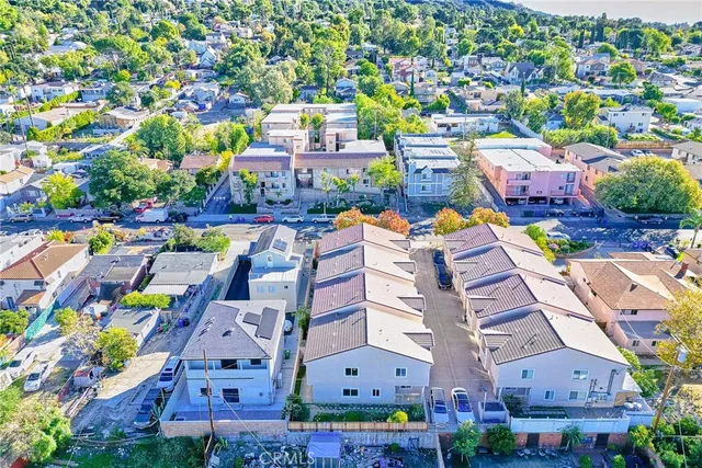an aerial view of a city