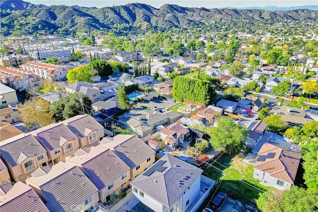 an aerial view of multiple house