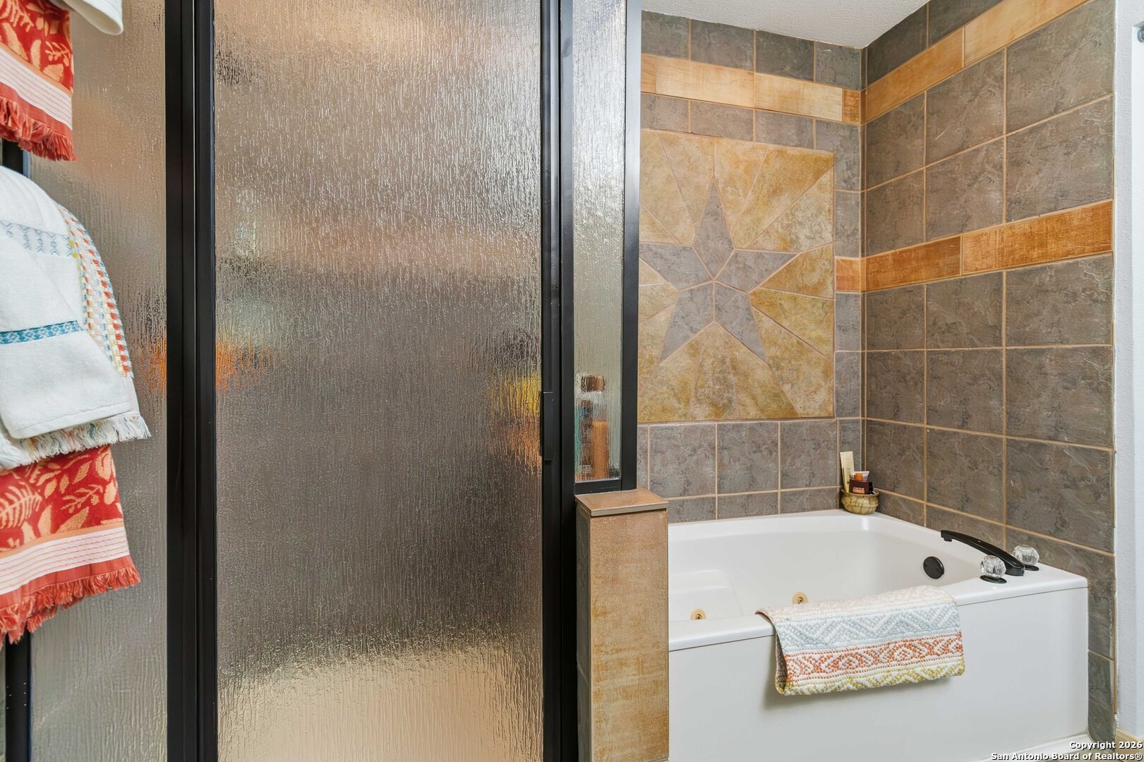 9623 Requa Road Helotes, TX 78023 - Photo 21 of 49 a bath tub sitting next to a shower